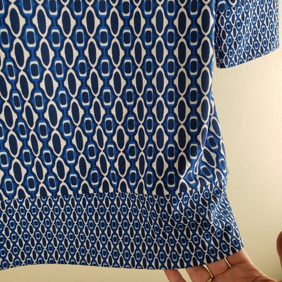 Ann Taylor Blue White Pullover top - Picture 6 of 6